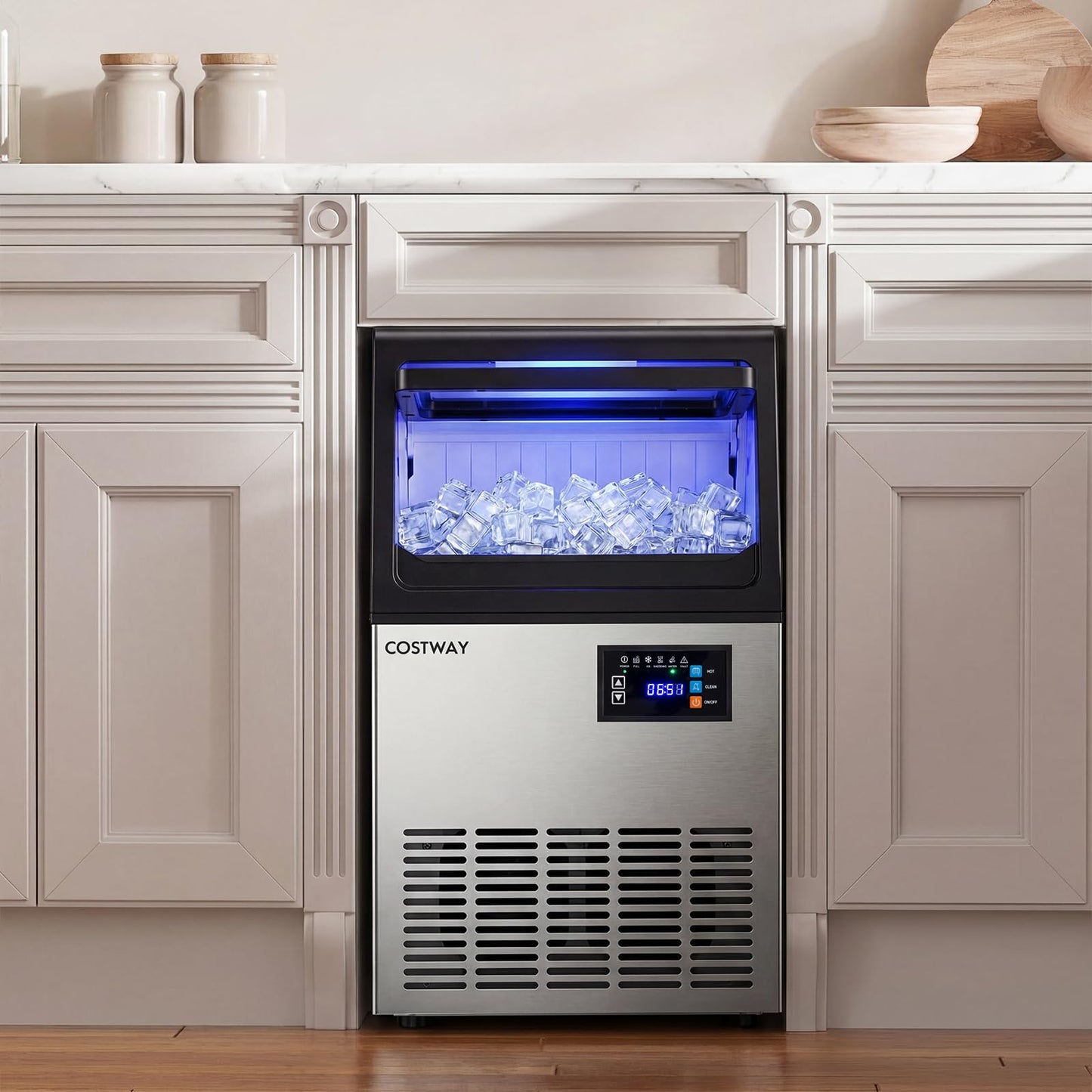 Commercial Undercounter Ice Maker 80Lbs 24H Clean