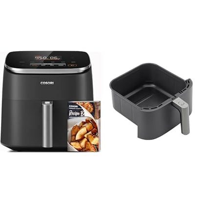 Premium Stainless Steel Air Fryer PFAS-Free Ceramic 6 Function Smart Control