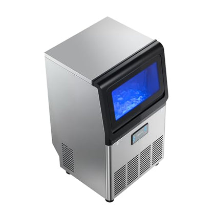Commercial Ice Maker Stainless Steel Self Clean LED