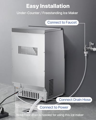Commercial Ice Maker Stainless Steel Self Clean LED