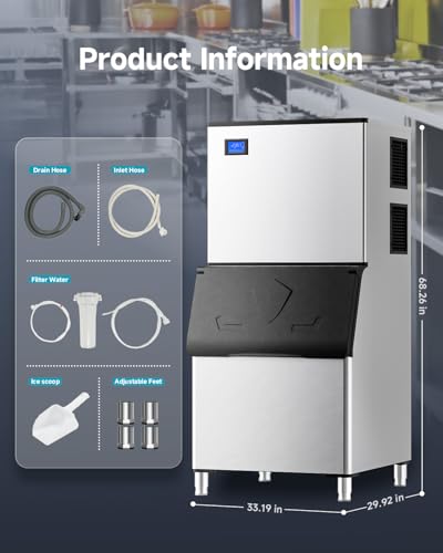 Cube Ice Maker with Handle and Portable Countertop Design