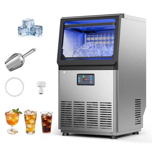 Commercial Ice Maker Stainless Steel Self Clean LED