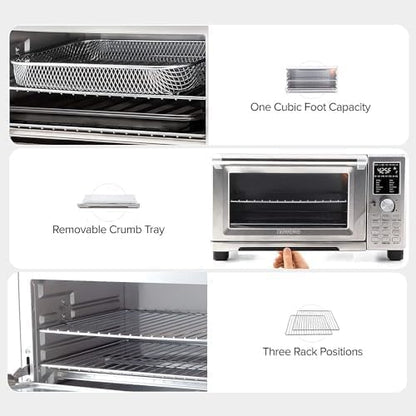 12-in-1 Air Fryer Oven 30QT Smart Dual Heat Control