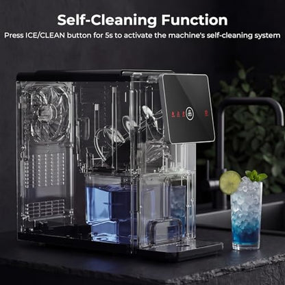 Countertop Nugget Ice Maker 33lb/24H Self-Clean