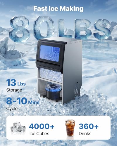 Commercial Ice Maker Stainless Steel Self Clean LED