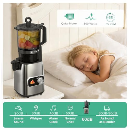 Cold Press Juicer Wide Feed Chute High Yield Easy Clean Home Kitchen