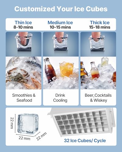 Commercial Ice Maker Stainless Steel Self Clean LED