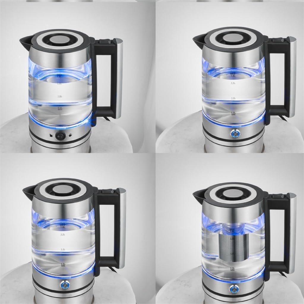 Transparent Glass Electric Kettle Fast Boil Auto Shutoff