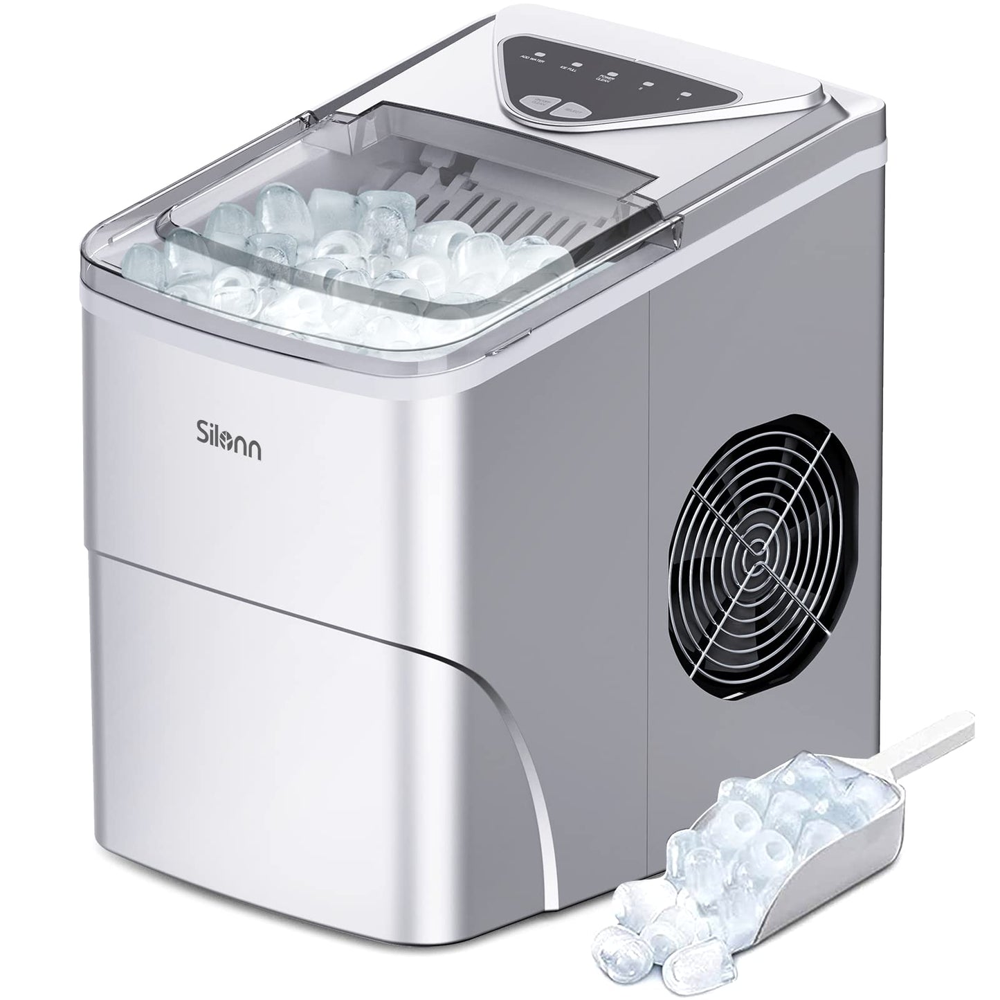 Countertop Nugget Ice Maker 17lb/Day Portable
