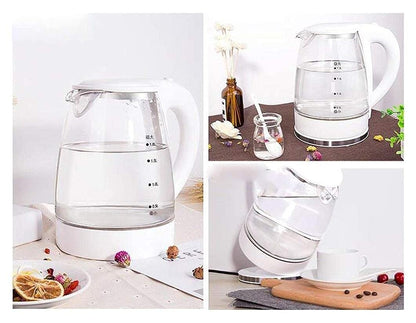 1.8L Glass Electric Kettle Fast Boil LED Auto Shut-Off