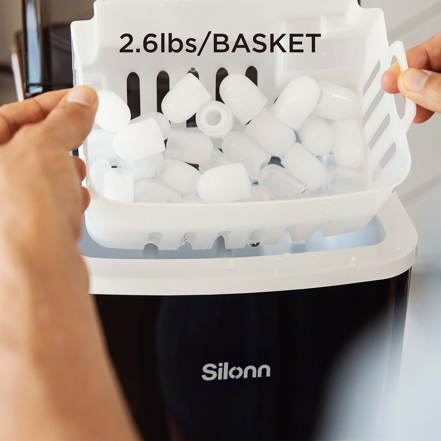 Countertop Nugget Ice Maker 17lb/Day Portable