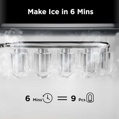 Countertop Nugget Ice Maker 17lb/Day Portable