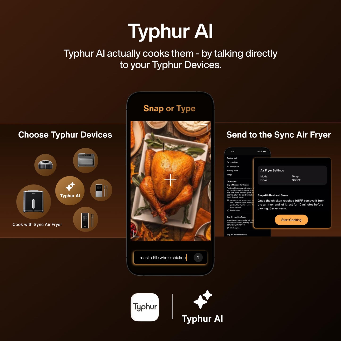 Typhur Dome 2 AI Smart Air Fryer,