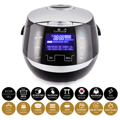 Rice Cooker 8-Cup Ceramic Fuzzy Logic Cooker
