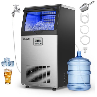 Commercial Ice Maker Stainless Steel Self Clean LED