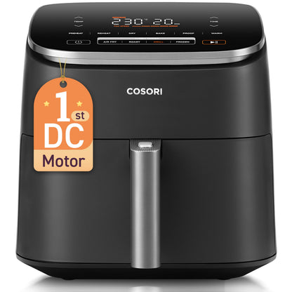 Premium Stainless Steel Air Fryer PFAS-Free Ceramic 6 Function Smart Control