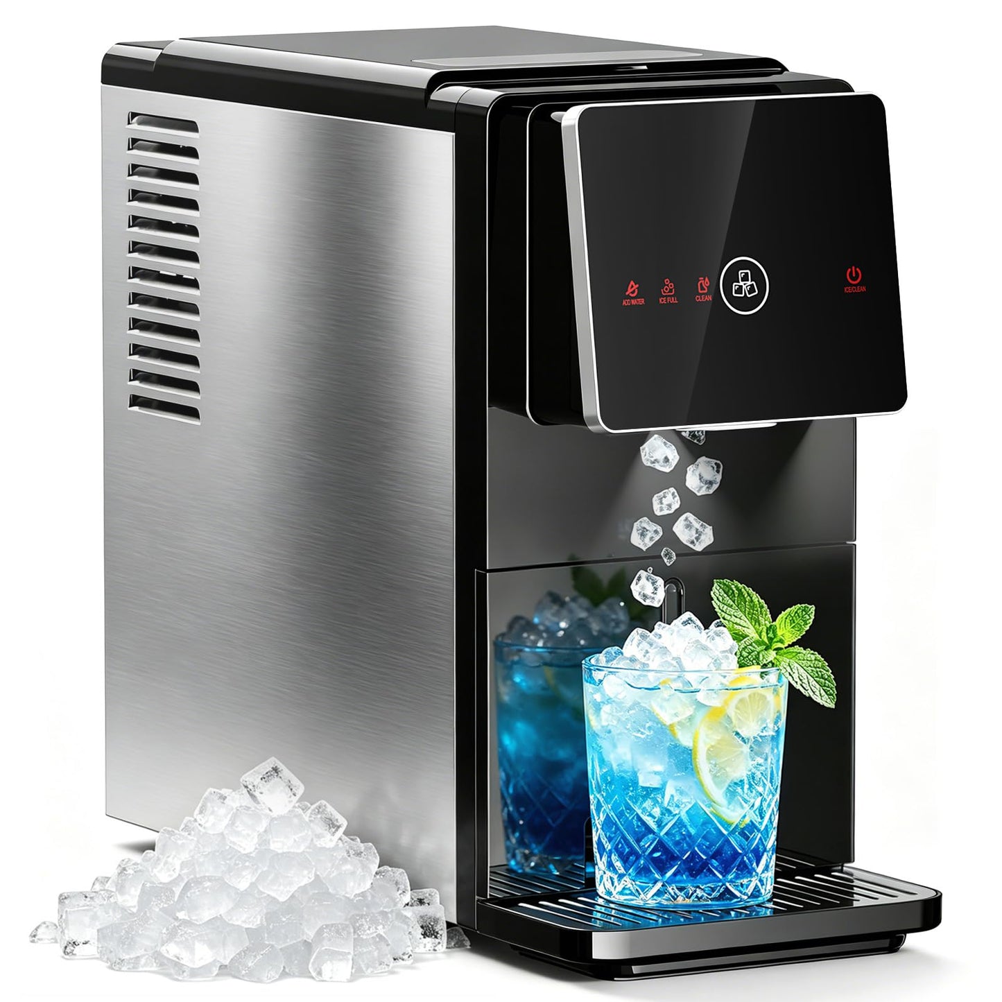 Countertop Nugget Ice Maker 33lb/24H Self-Clean