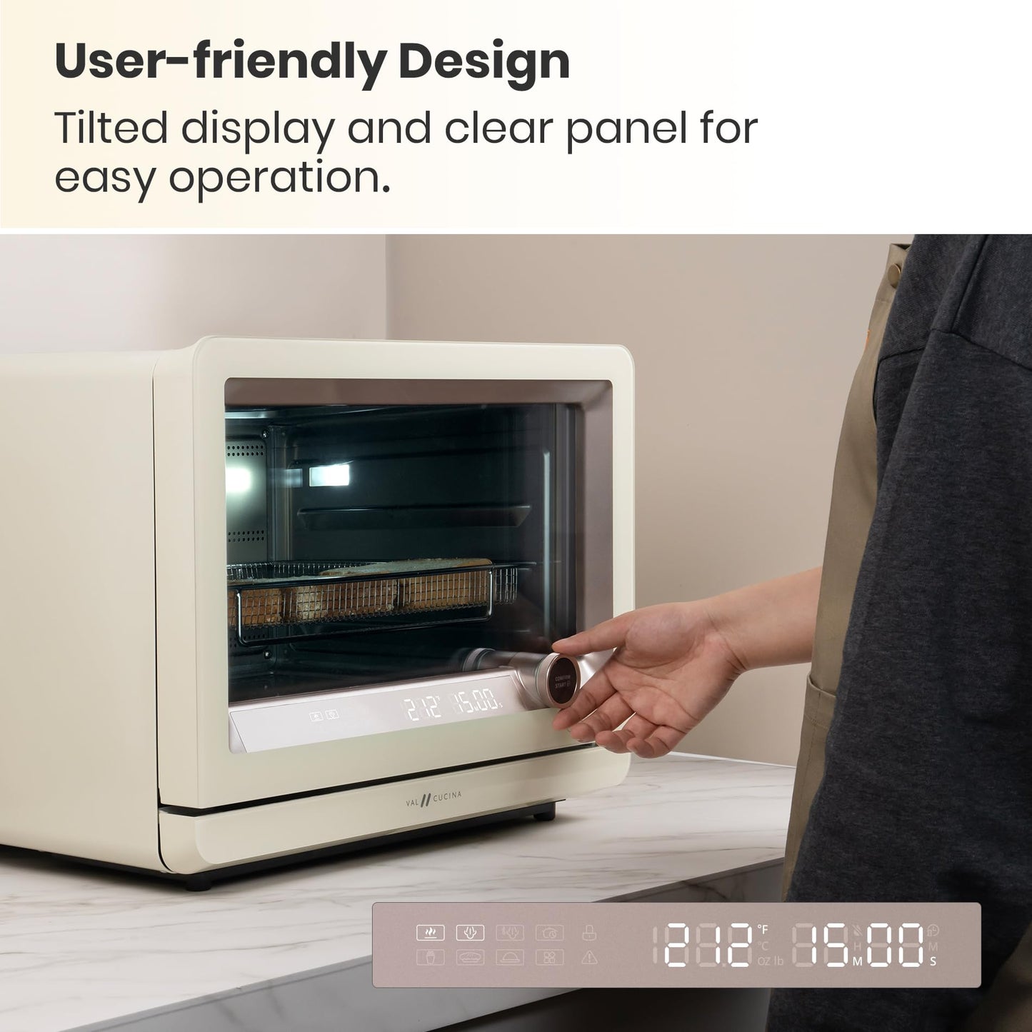 7-in-1 Steam Convection Oven Air Fry Bake Sous Vide Ferment Self Clean
