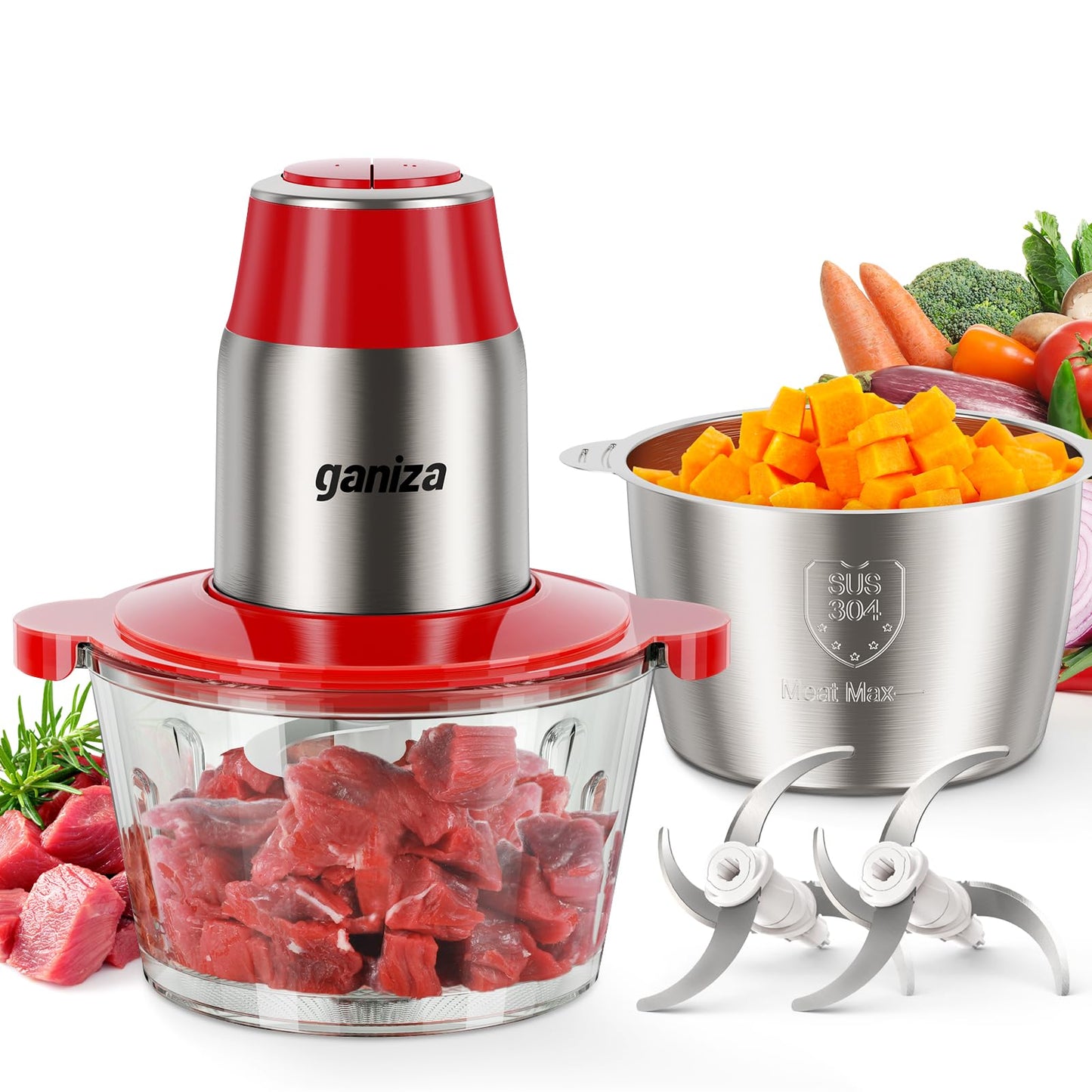 Food Processor Electric Chopper Meat Grinder 8-Cup