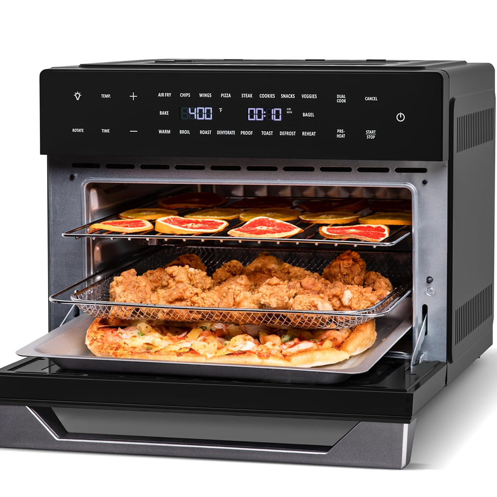 32QT Air Fryer Oven 19-in-1 Rotisserie Dehydrator Countertop