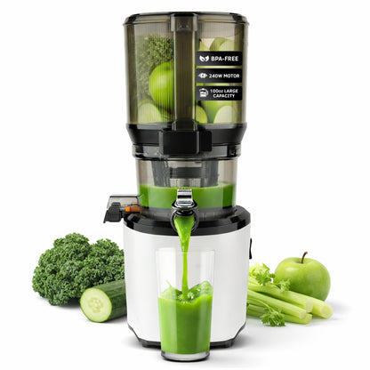 Cold Press Juicer Hands-Free Masticating Quiet Electric Machine
