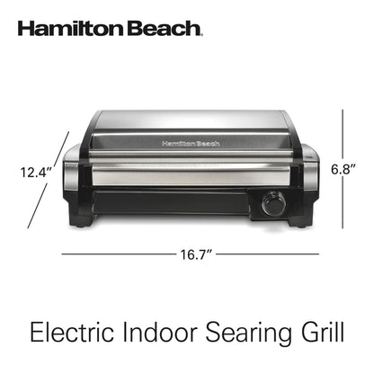 Electric Indoor Searing Grill Adjustable Temperature 450F