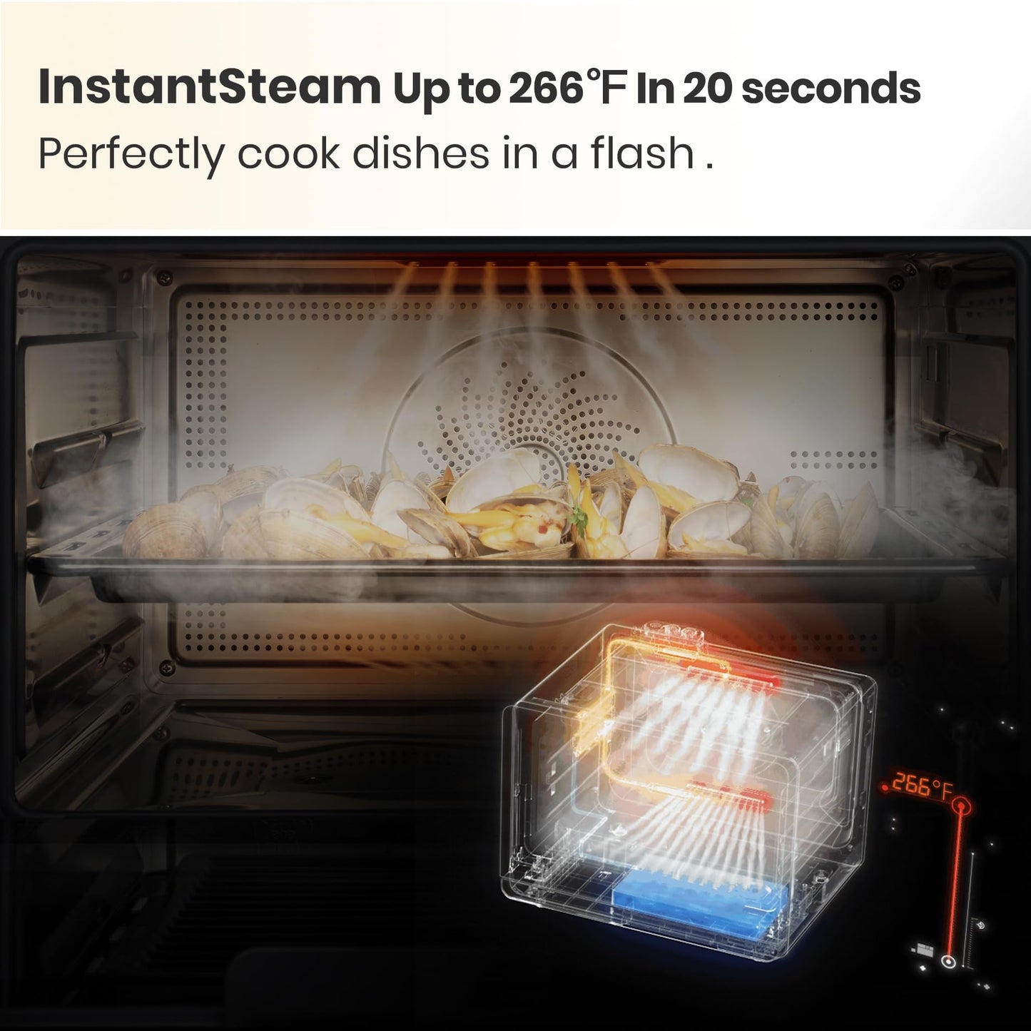 7-in-1 Steam Convection Oven Air Fry Bake Sous Vide Ferment Self Clean