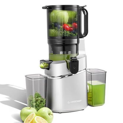 Cold Press Juicer Wide Mouth Self Feeding Zero Waste Triple Strainers
