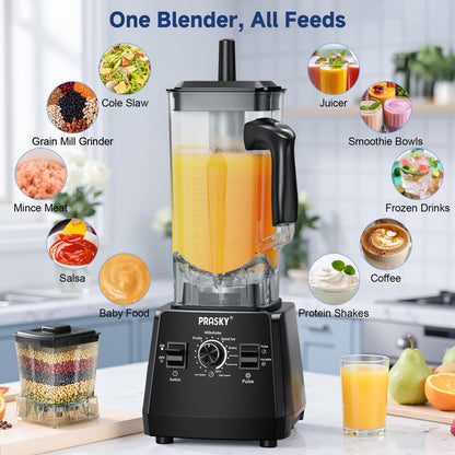Professional Blender 2400W 68oz Grinder Combo Ice Crush