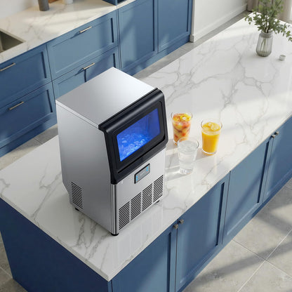Commercial Ice Maker Stainless Steel Self Clean LED