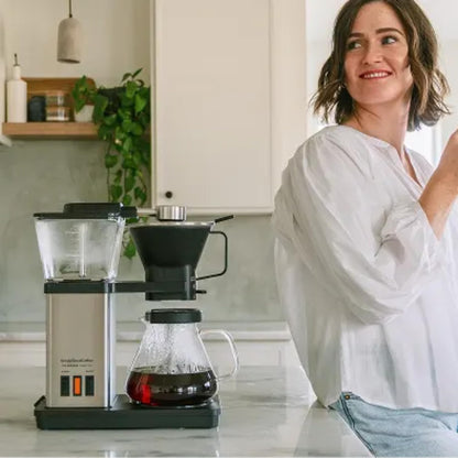 8 Cup Drip Coffee Maker Plastic-Free Gold Cup Standard