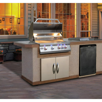 30 Inch Built In Gas Grill 4 Burner Stainless LED Infrared Rear Burner