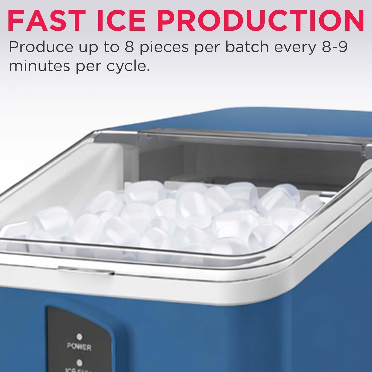 Stainless Steel Ice Maker 26lb/Day Fast Cube