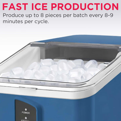 Stainless Steel Ice Maker 26lb/Day Fast Cube