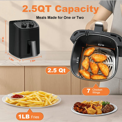 Dual Basket Air Fryer 8 Presets 4.25QT Sync Cook