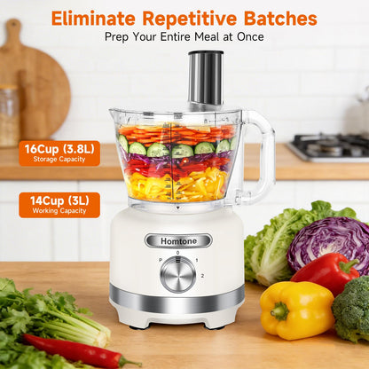 Food Processor 16-Cup Chop Slice Shred Dough