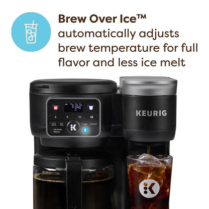 Dual Coffee Maker Single Serve Carafe Hot Iced 72oz Reservoir