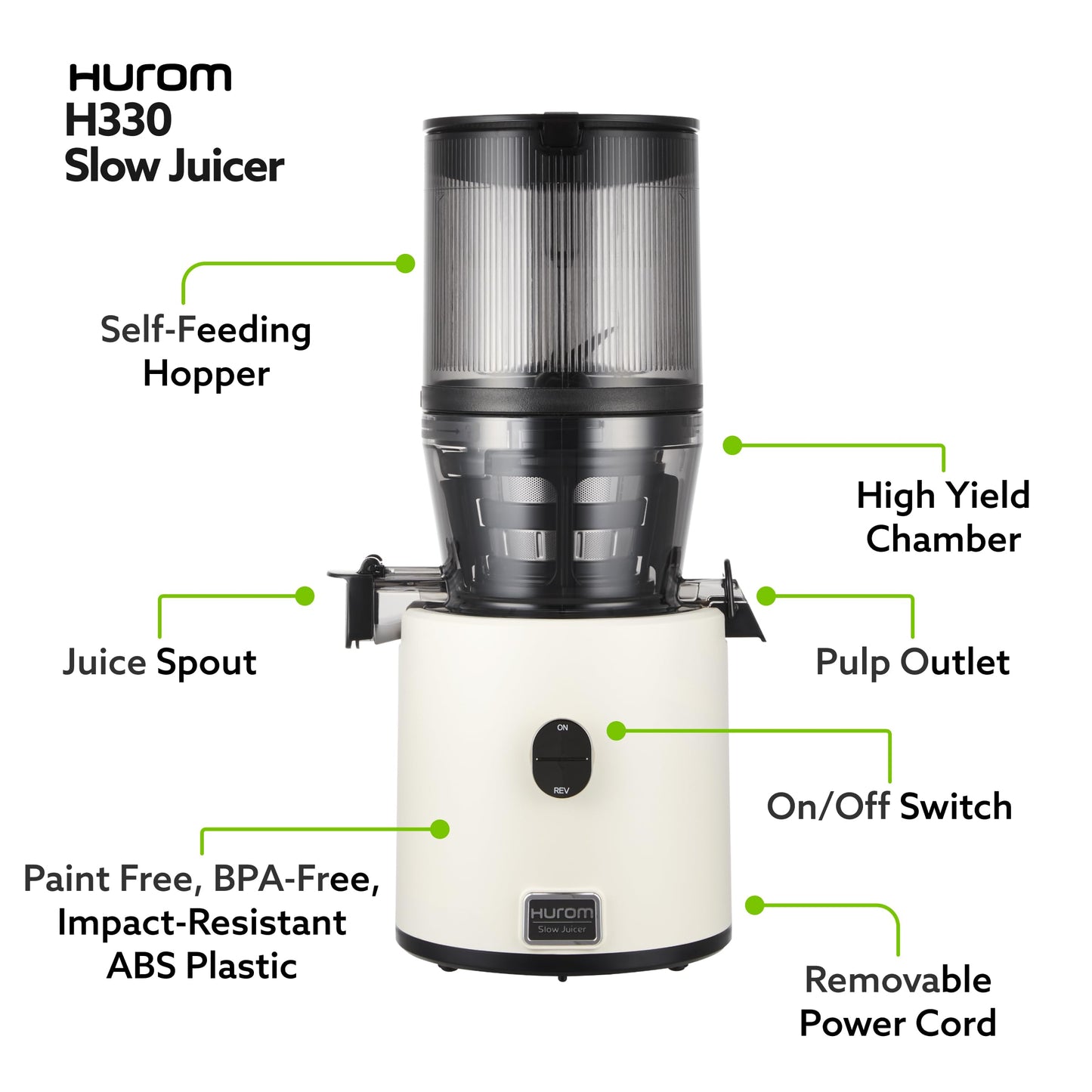 Cold Press Juicer Self-Feeding Slow BPA-Free Quiet