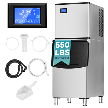 Cube Ice Maker with Handle and Portable Countertop Design