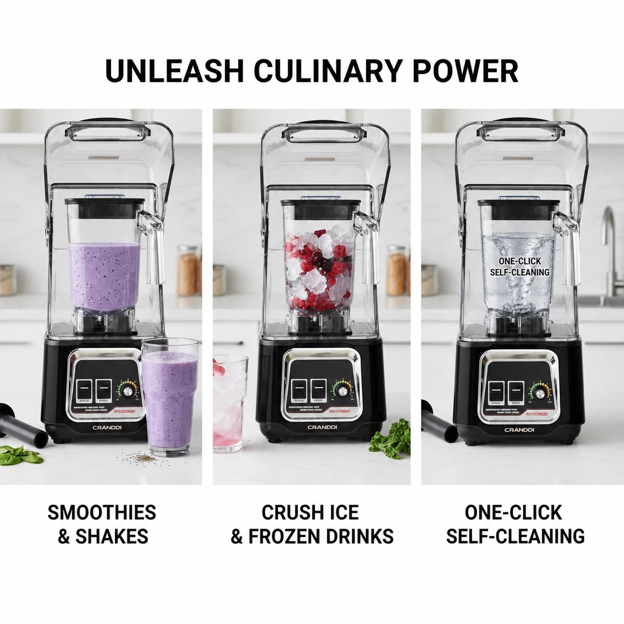Commercial Blender 2200W Ice Crushing Smoothie Maker