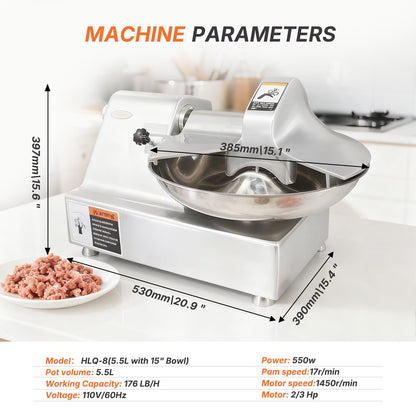 Food Processor Meat Cutter Mixer Chopper Multifunction