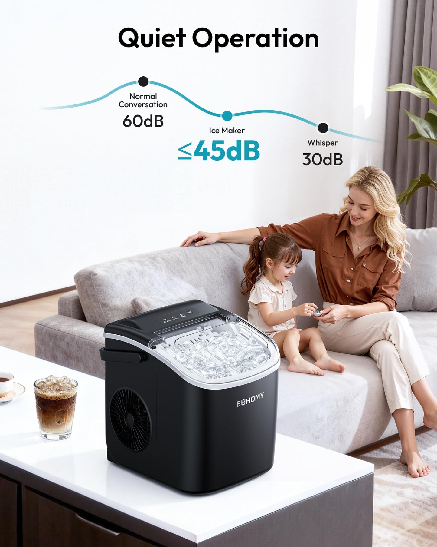 Countertop Portable Bullet Ice Maker Machine