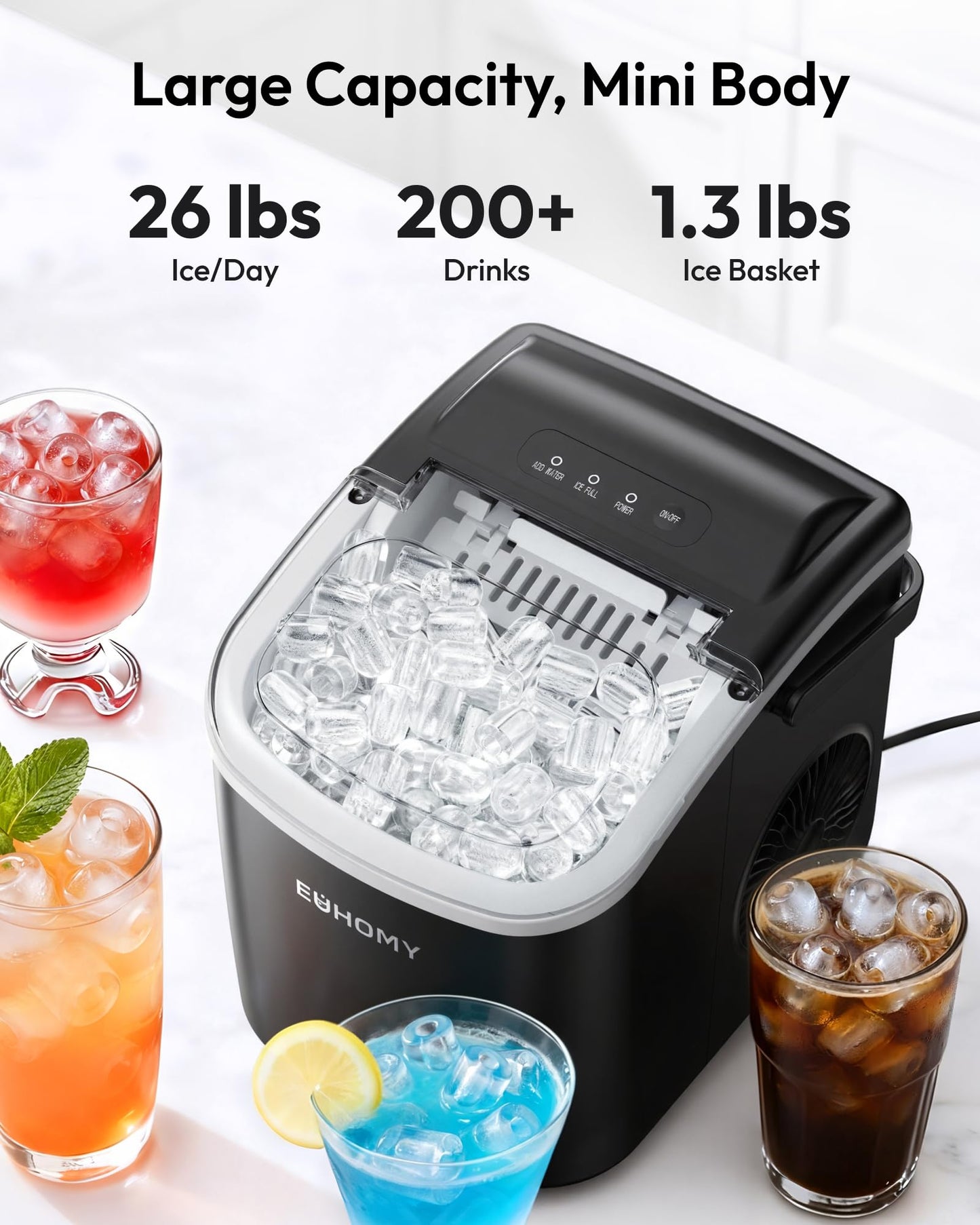 Countertop Portable Bullet Ice Maker Machine