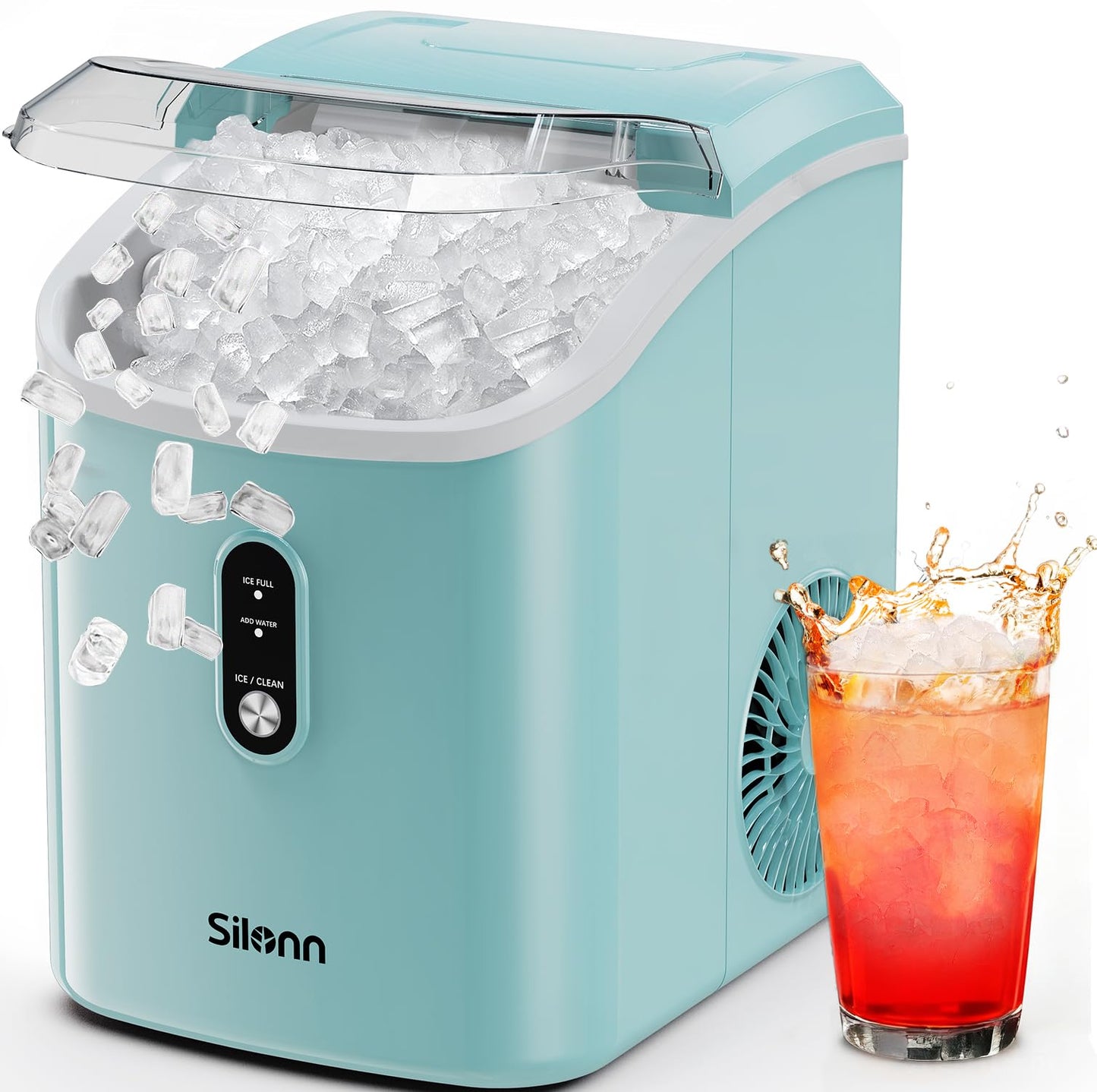 Countertop Nugget Ice Maker 17lb/Day Portable
