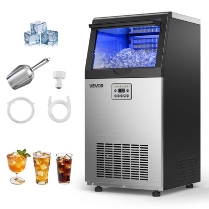 Commercial Ice Maker Stainless Steel Self Clean LED
