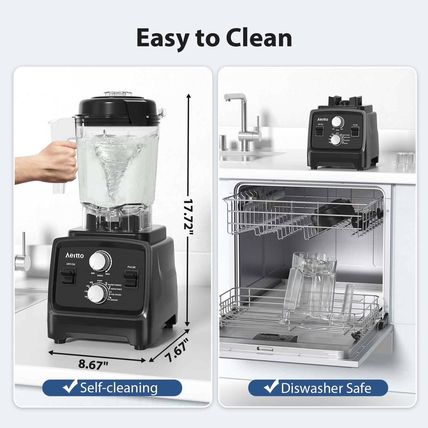 Blender Grinder Combo BPA-Free Countertop