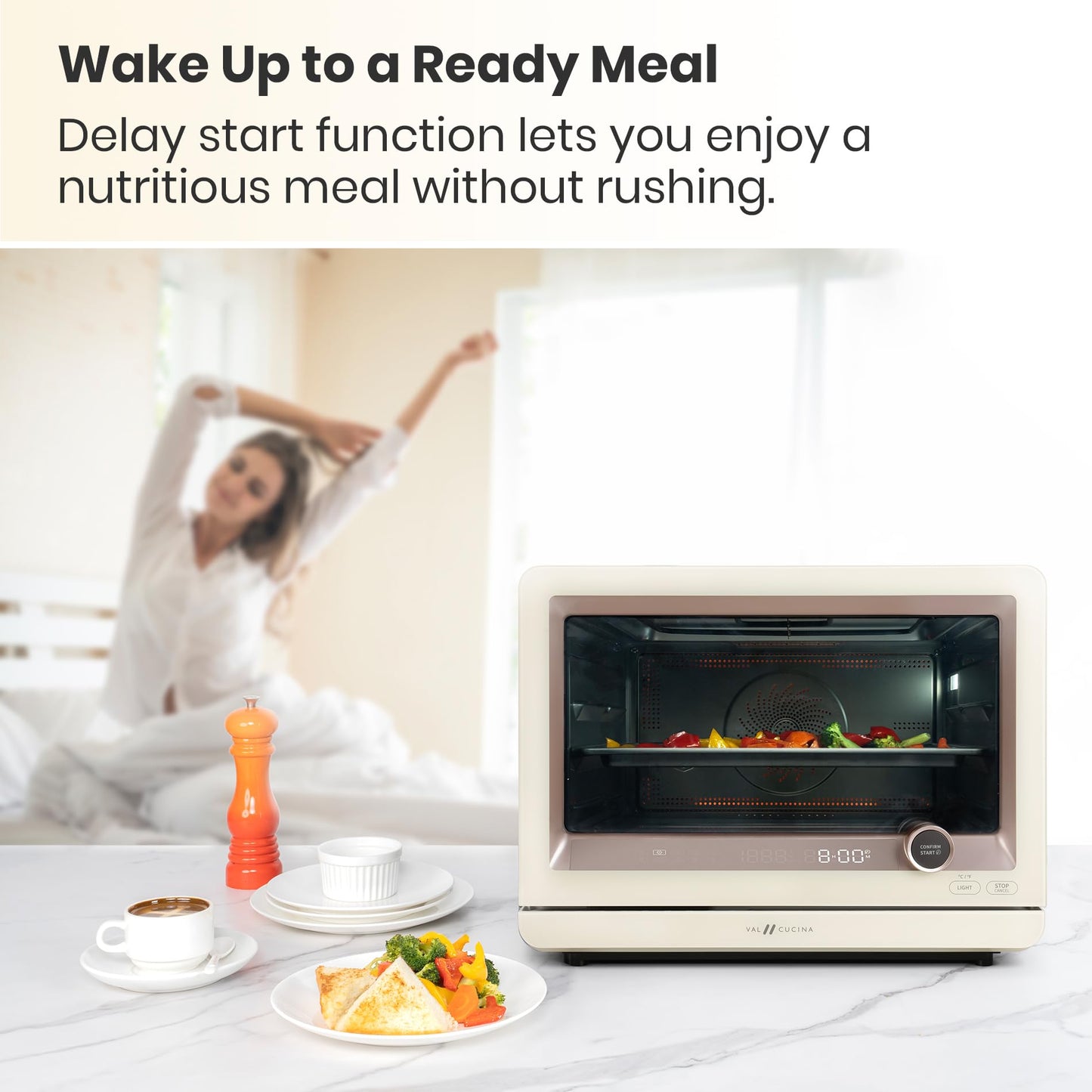 7-in-1 Steam Convection Oven Air Fry Bake Sous Vide Ferment Self Clean