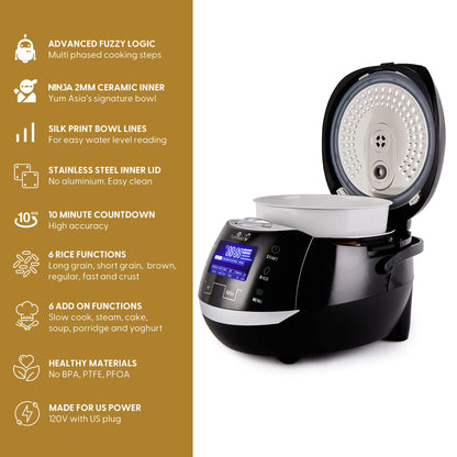 Rice Cooker 8-Cup Ceramic Fuzzy Logic Cooker