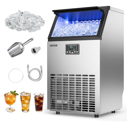 Commercial Ice Maker Stainless Steel Self Clean LED