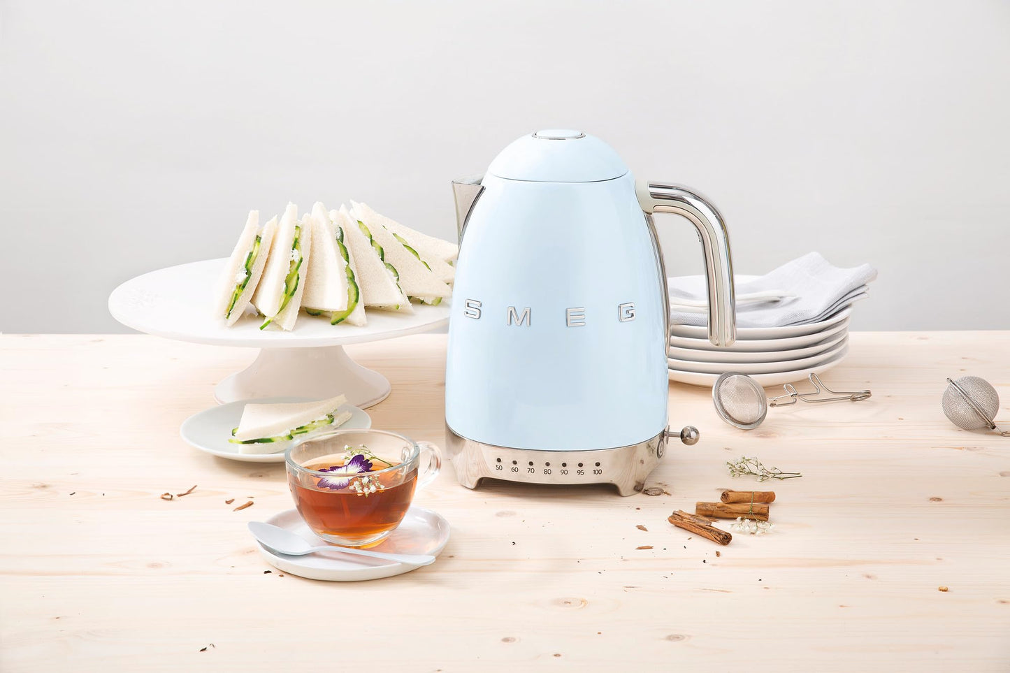 Electric Kettle with Temperature Control Light Blue